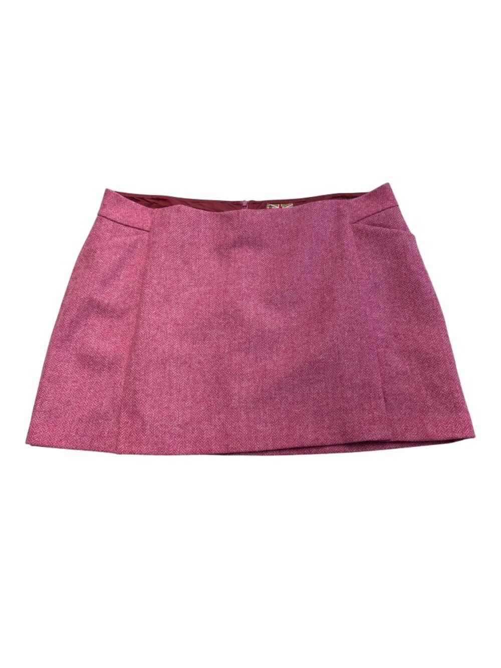 Boden British Wool Tweed by Moon Pink Herringbone Sz US 18 Short Preppy Classic